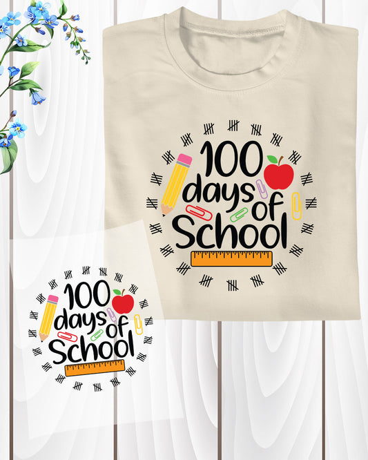 100 Days Of School Cricut Ready to Press Heat Transfers