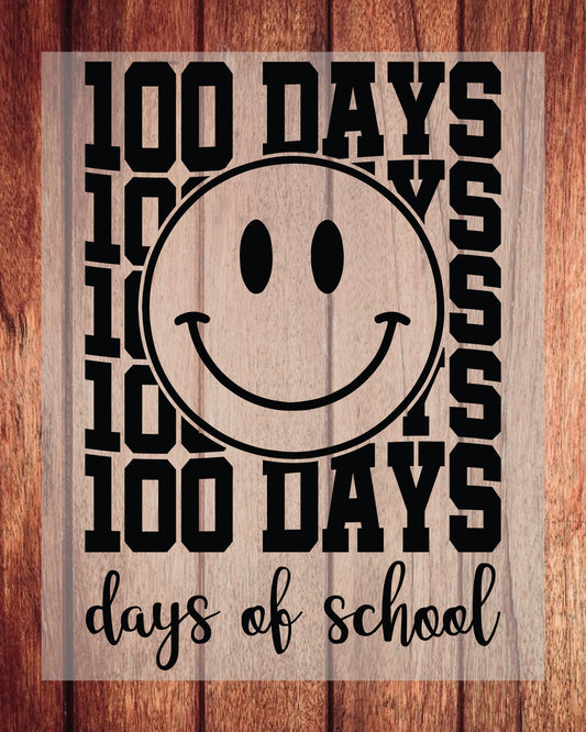 100 Days of School DTF Transfers Ready To Press