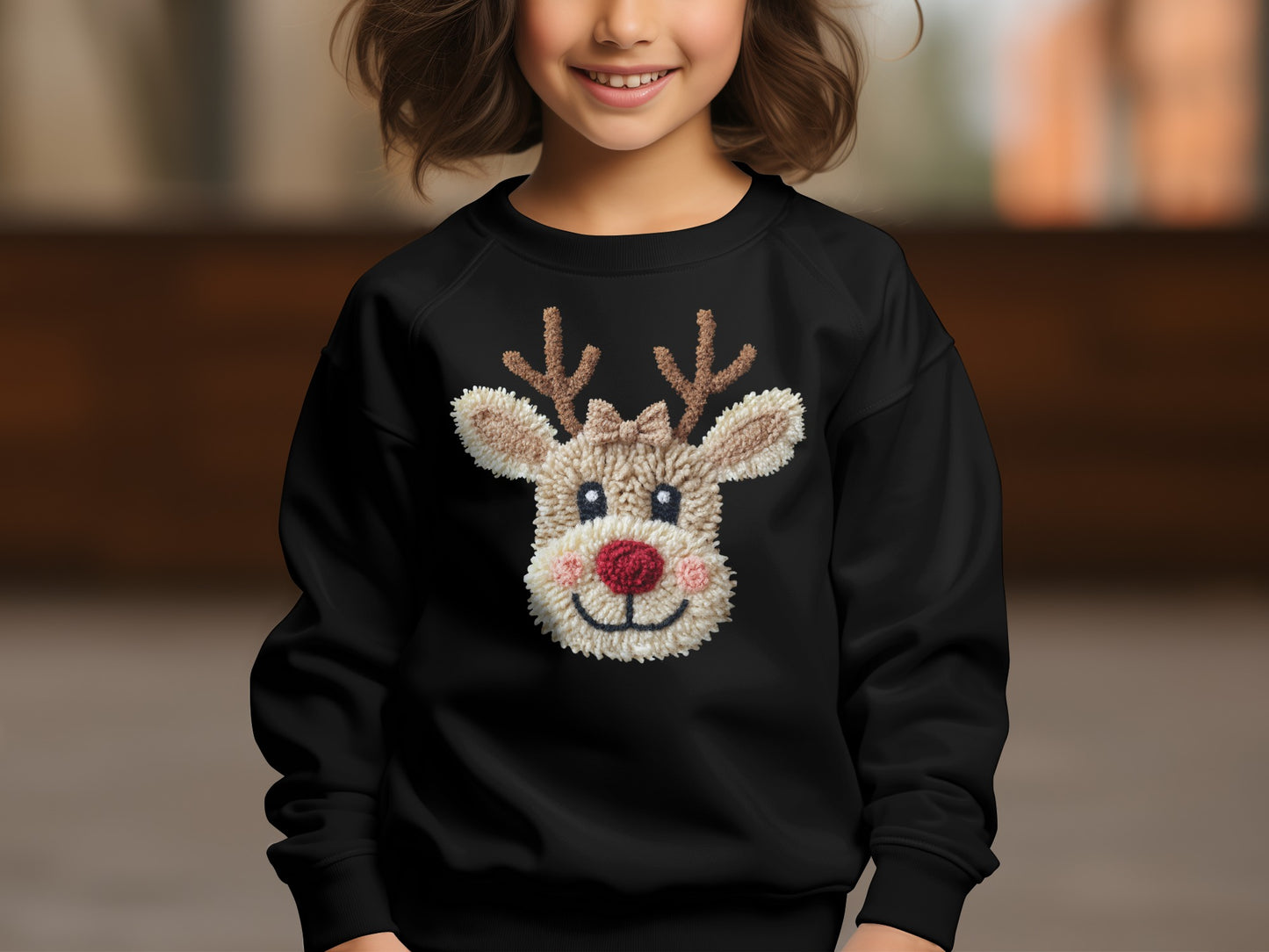 Adorable Child's Sweater with Reindeer Design Product