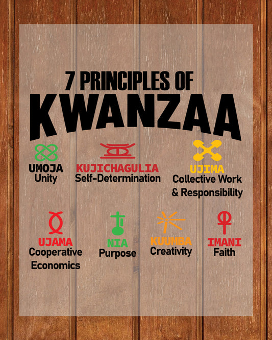 7 Principles Of Kwanzaa Celebration DTF Transfer Film