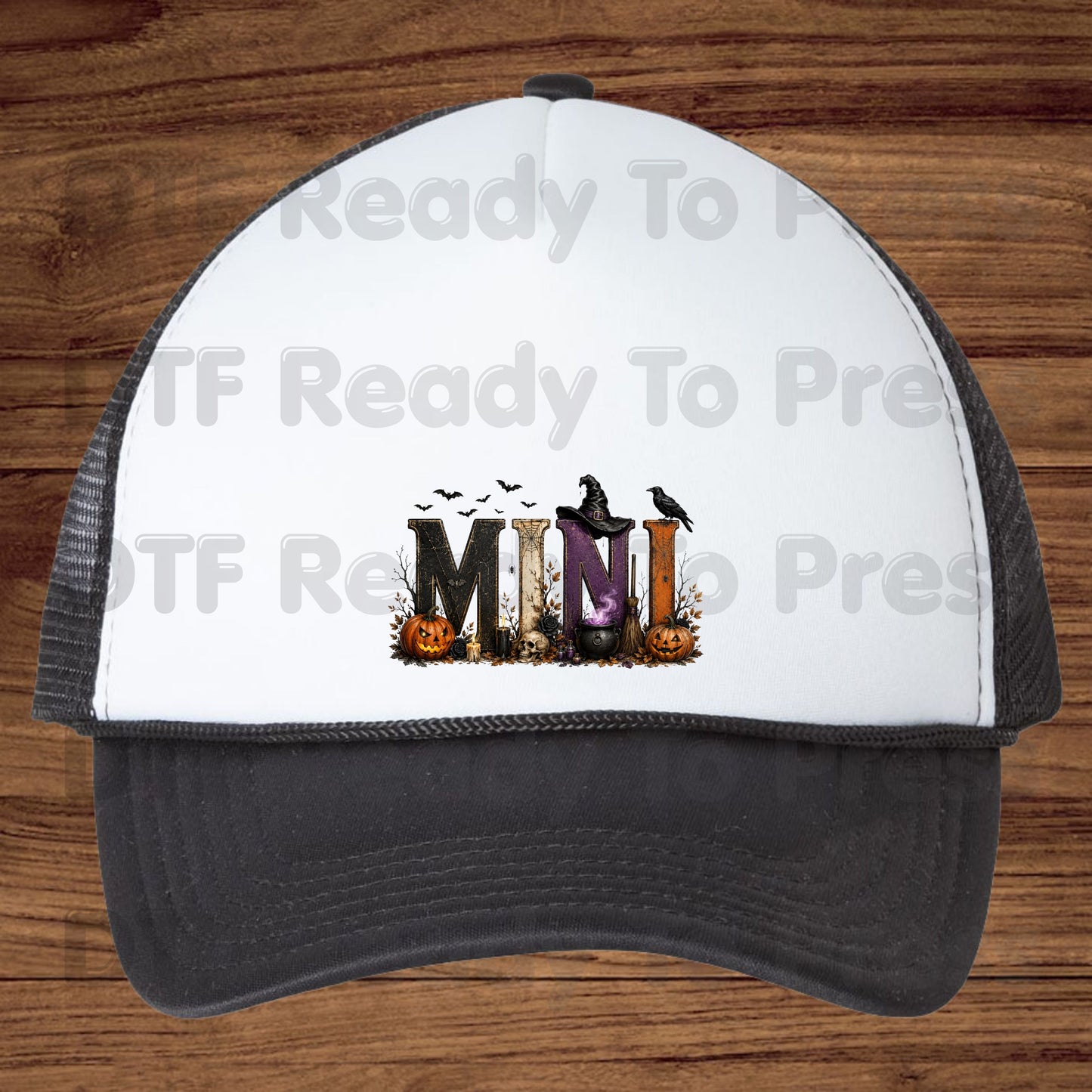 Mini Halloween DTF Transfers, Witch Hat Cauldron Pumpkin Kids Spooky Season Ready to Press