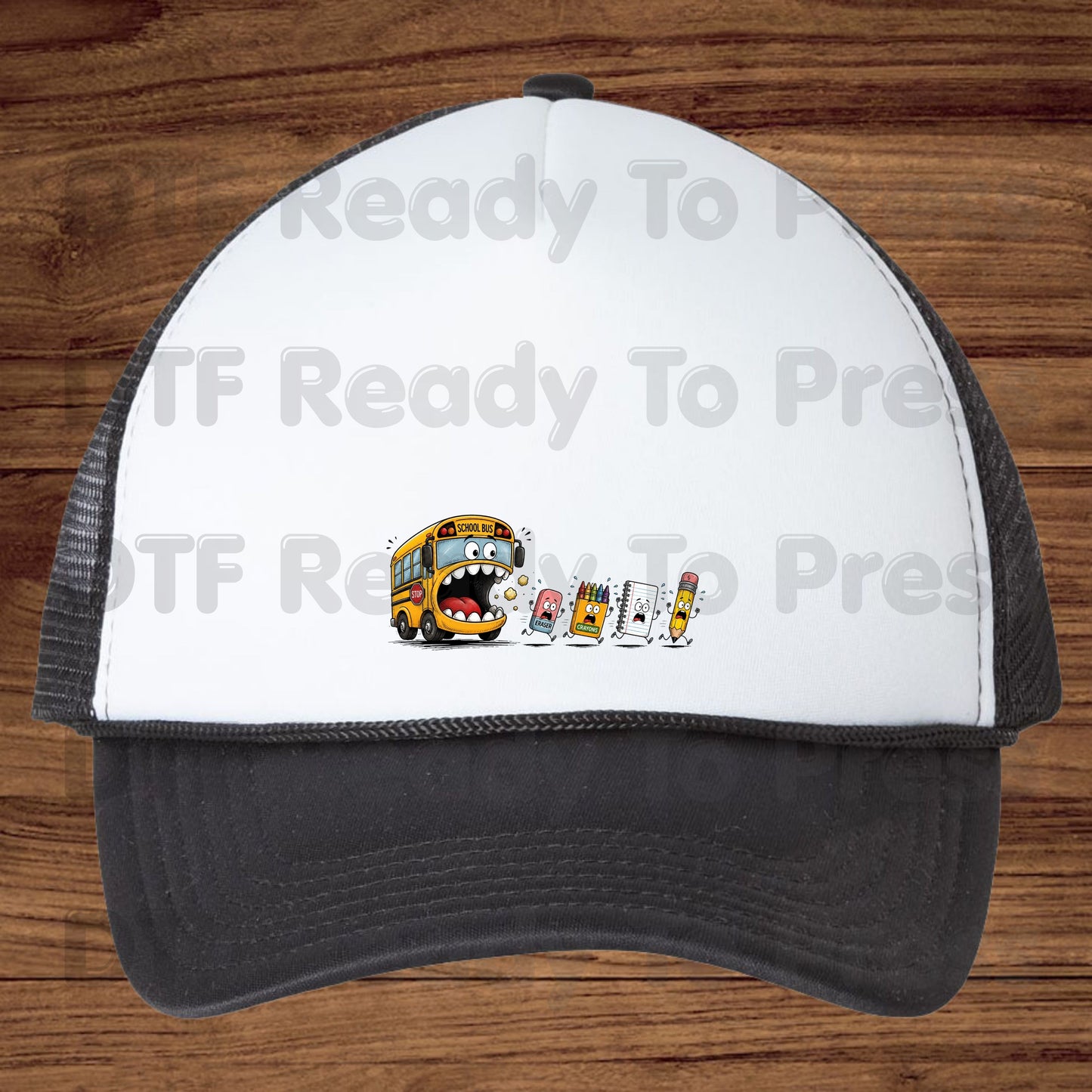 Funny School Bus Monster DTF Transfers, Back to School Chasing Supplies Teacher Life Kids Ready to Press