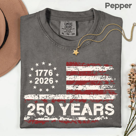America 250 Years DTF Transfer Ready to Press 1776 2026 Semiquincentennial Comfort Colors T Shirt Patriotic Heat Stickers United States