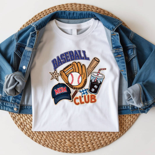 Baseball Club Mom Shirt Leopard Star Sweatshirt