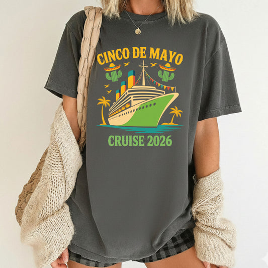 Cinco De Mayo Cruise 2026 Comfort Colors T Shirt Mexican Trip Fiesta Sweatshirt Margarita Tequila Taco Graphic Gift Tees