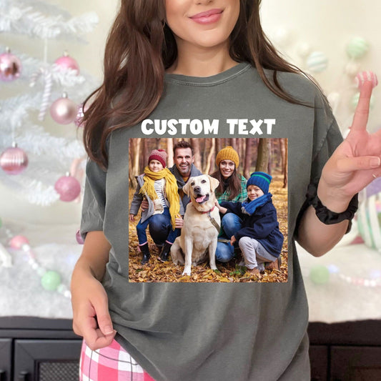 Custom Comfort Colors® T-Shirt Personalized Logo, Text, Photo Garment-Dyed Unisex Tee Custom Gifts & Team Shirts Short Sleeve Family Group T-Shirts