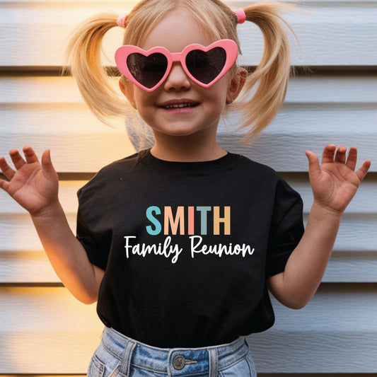 Custom Family Reunion T Shirts Personalized Family Name Tees Family Trip Shirts For Adult Youth Toddler Family Gathering Gift Matching Tees