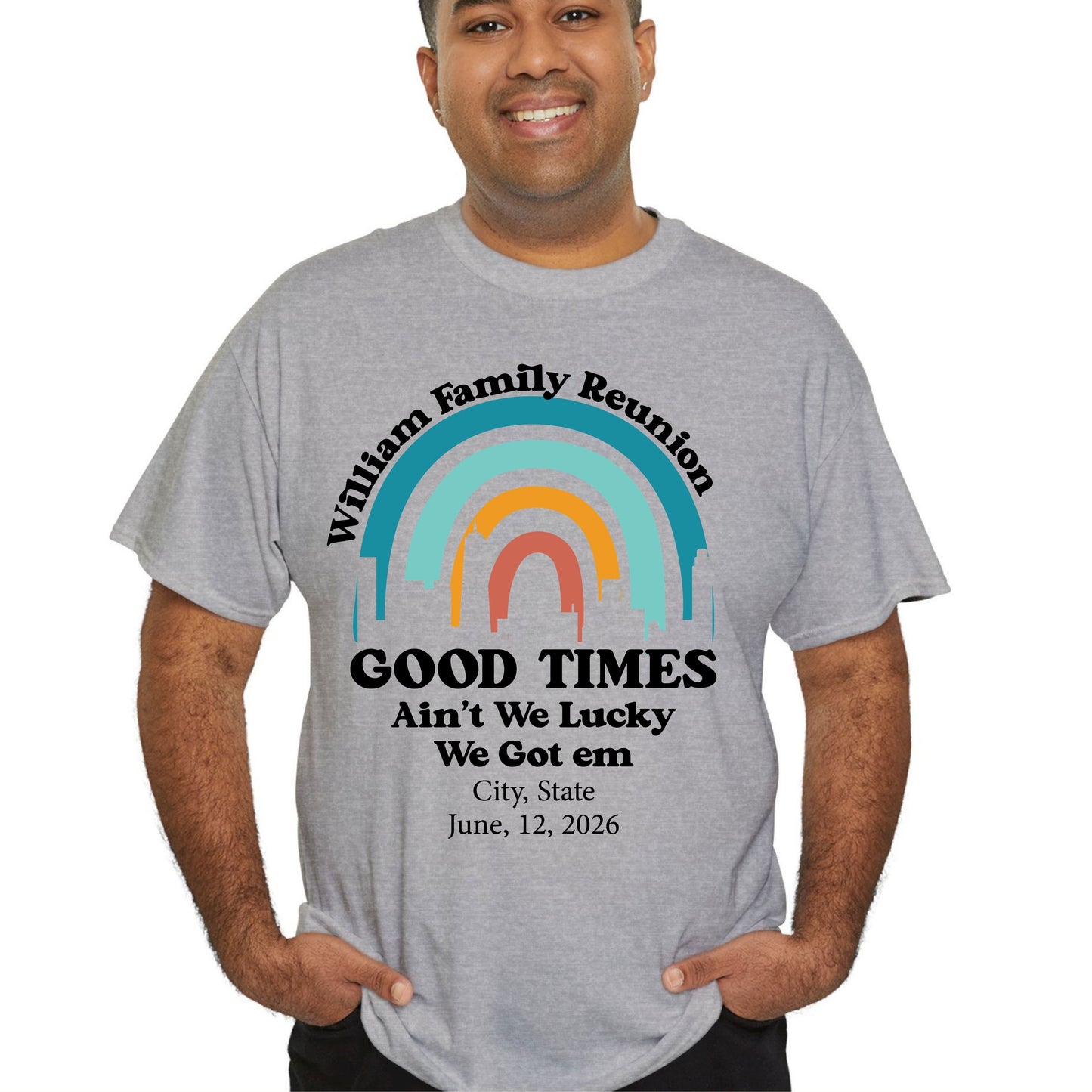 Custom Family Reunion T Shirts Personalized Family Name Tees Good Times Ain’t We Lucky Shirts Adult Youth Toddler Family Gathering Gift Matching Tees