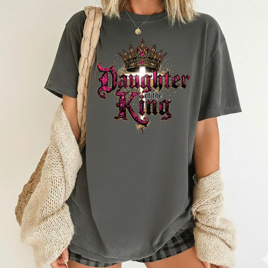 Daughter of the King Christian Comfort Colors T Shirt Bible Verse Tees Jesus Faith Apparel Tank Top Religious Long Sleeve