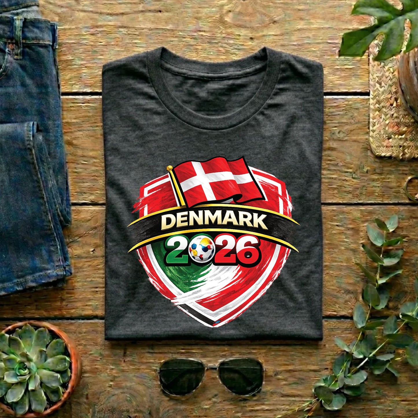 Denmark World Cup T Shirt Soccer Supporter Tees
