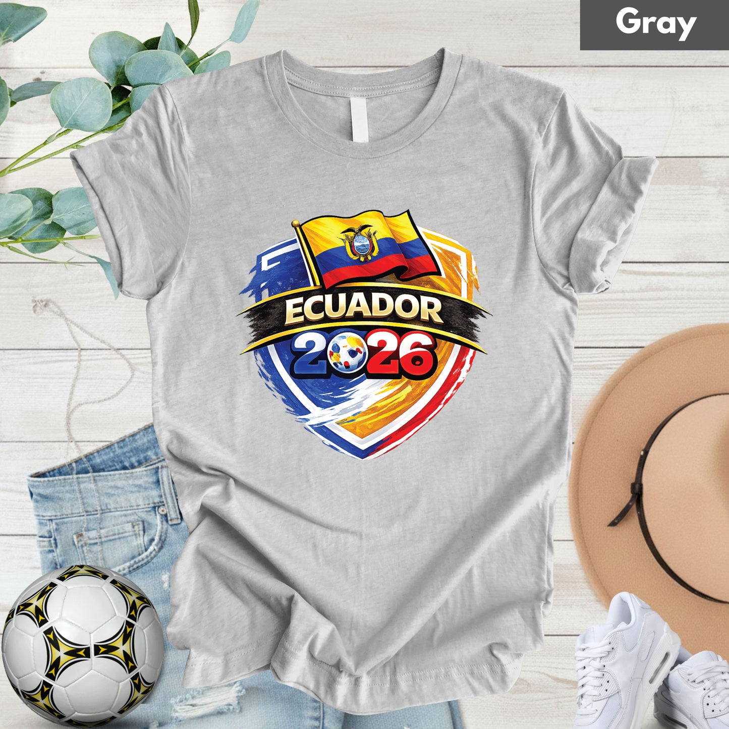 Ecuador 2026 World Cup T Shirt Soccer Supporter Tees