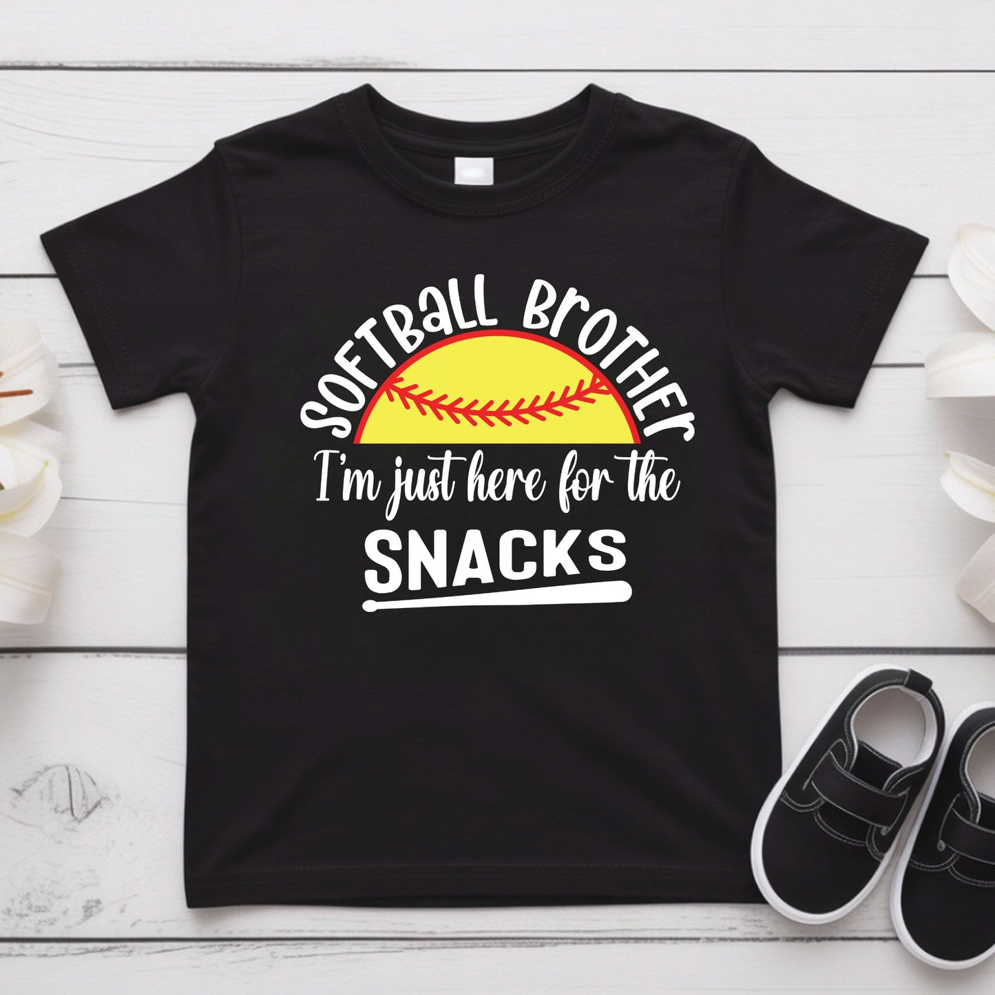 Softball Brother Shirts I'm Just Here For The Snacks Sweatshirt