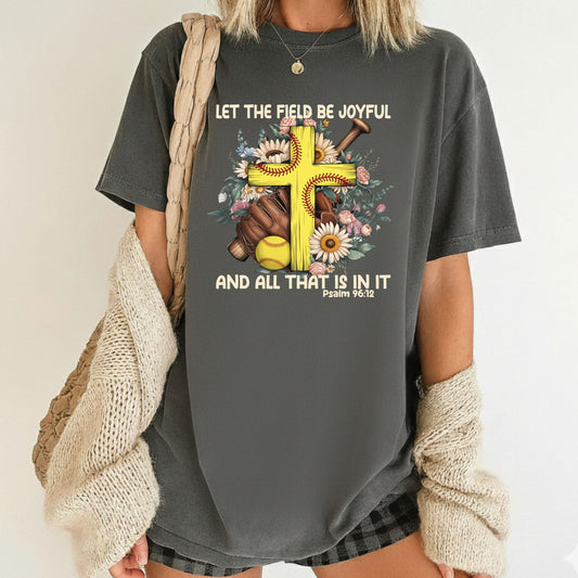 Softball Christian Comfort Colors T Shirt Boho Sports Bible Verse Tees Jesus Faith Apparel Tank Top Religious Long Sleeve Gifts