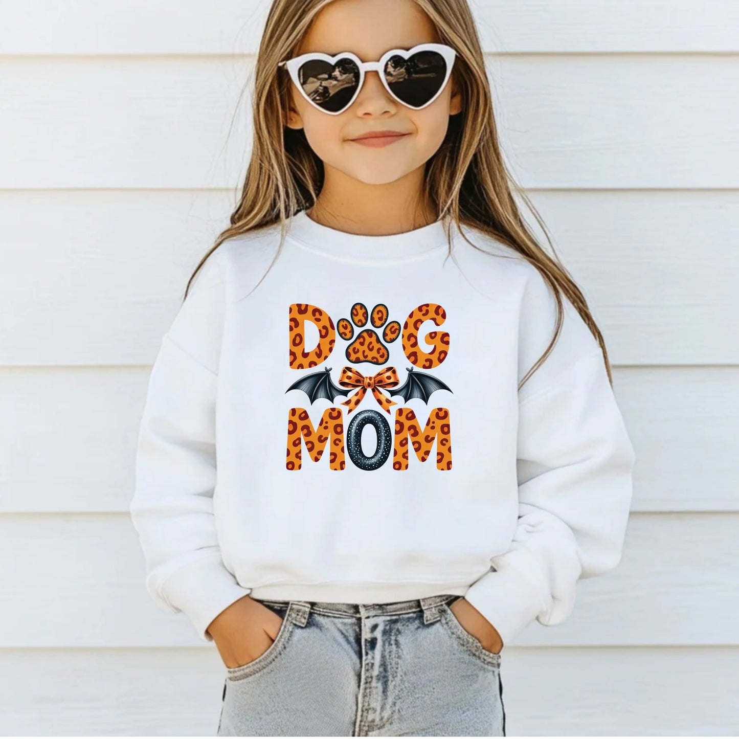 Spooky Dog Mom Leopard Bat DTF Transfer