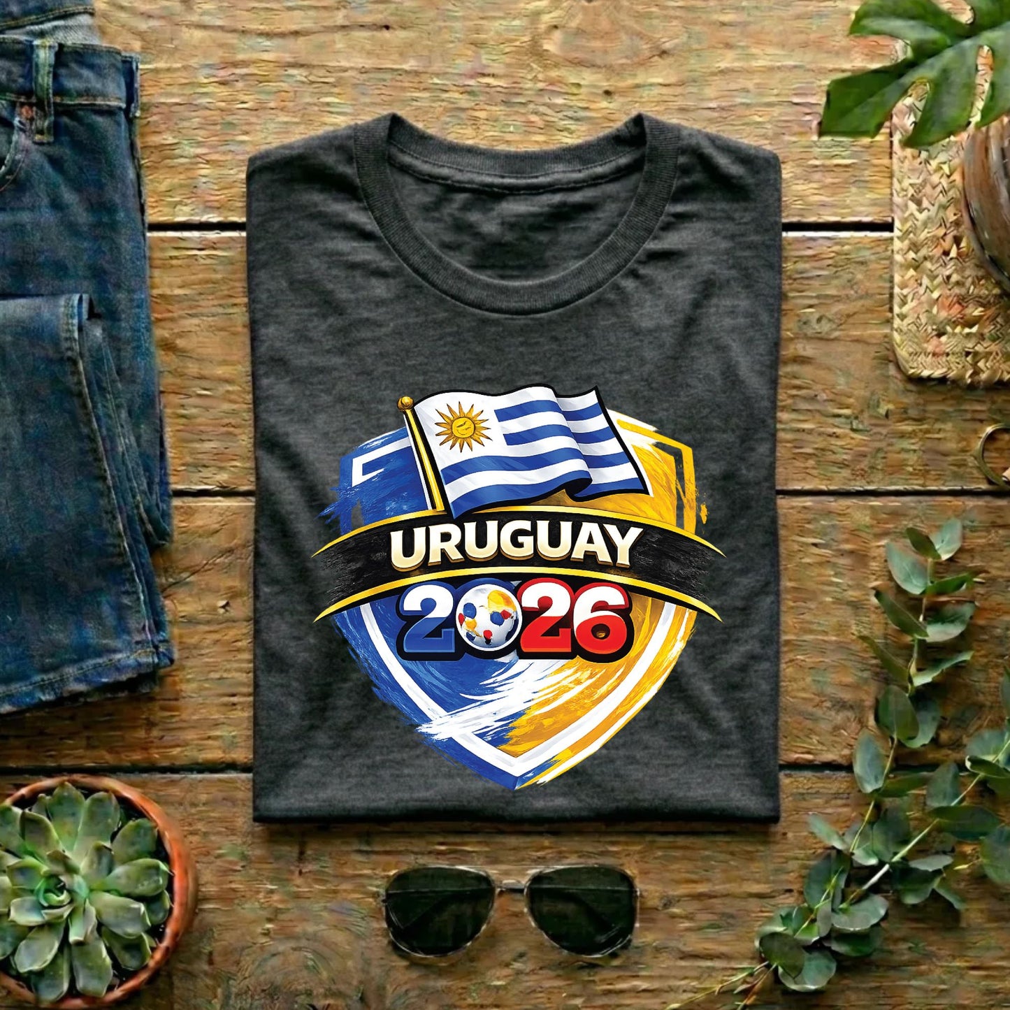 Uruguay World Cup T Shirt Soccer Supporter Tees