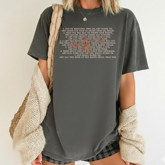 Western Psalm 67 Six Seven Comfort Colors T Shirt Coquette Christian Bible Verse Sweatshirt Faith Based Cowgirl Gift Shirts