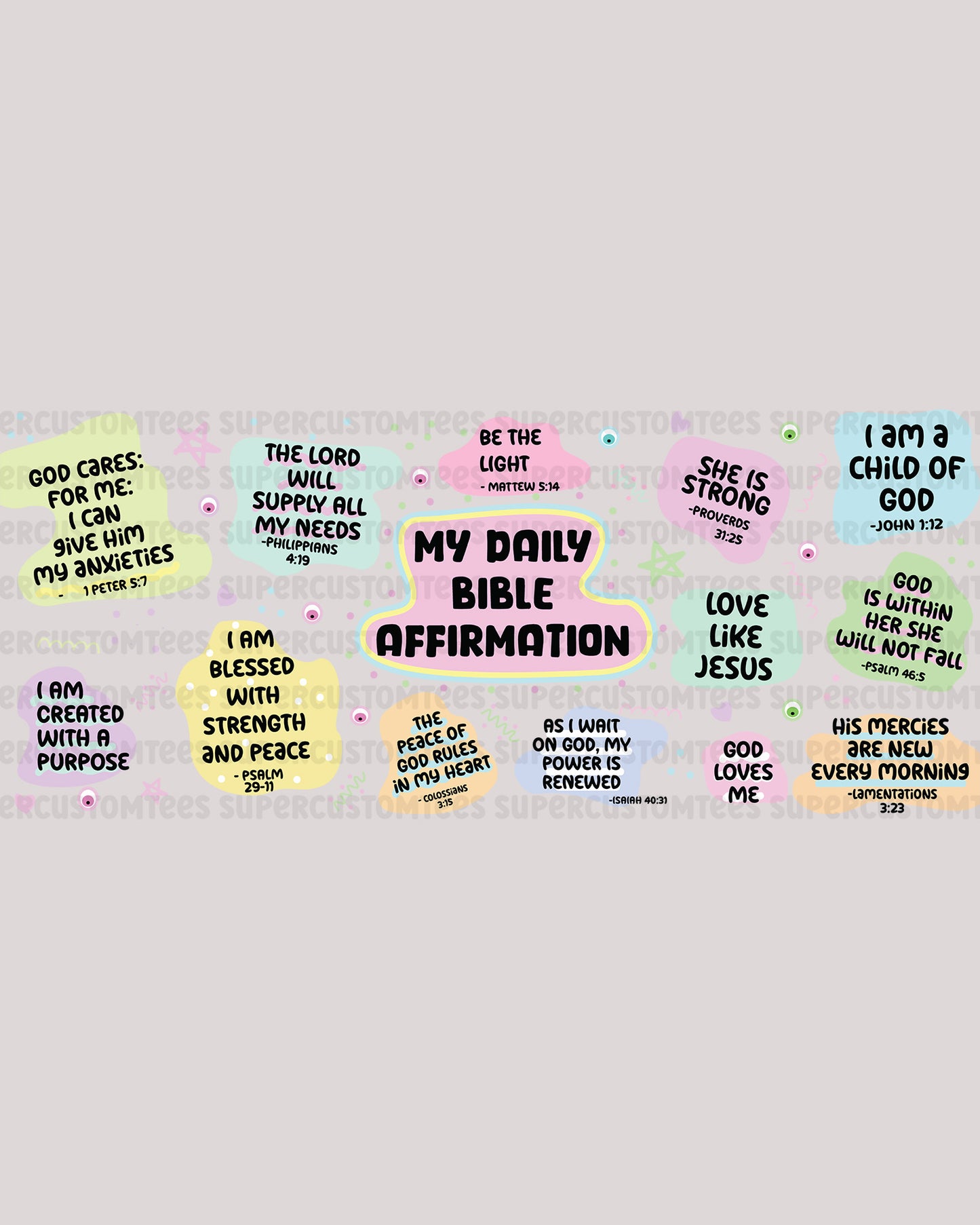 Affirmation Tumbler Libbey Glass UV sticker