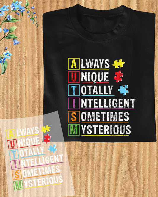 Always Unique Autism Awareness Ready To Press