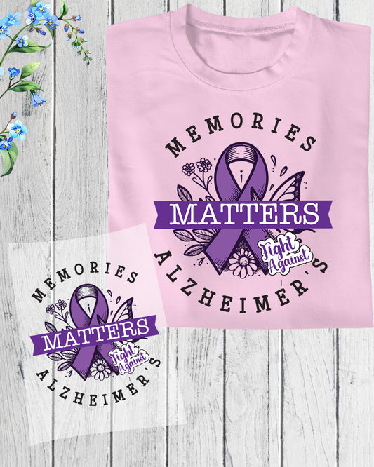 Alzheimer Awareness DTF Transfer