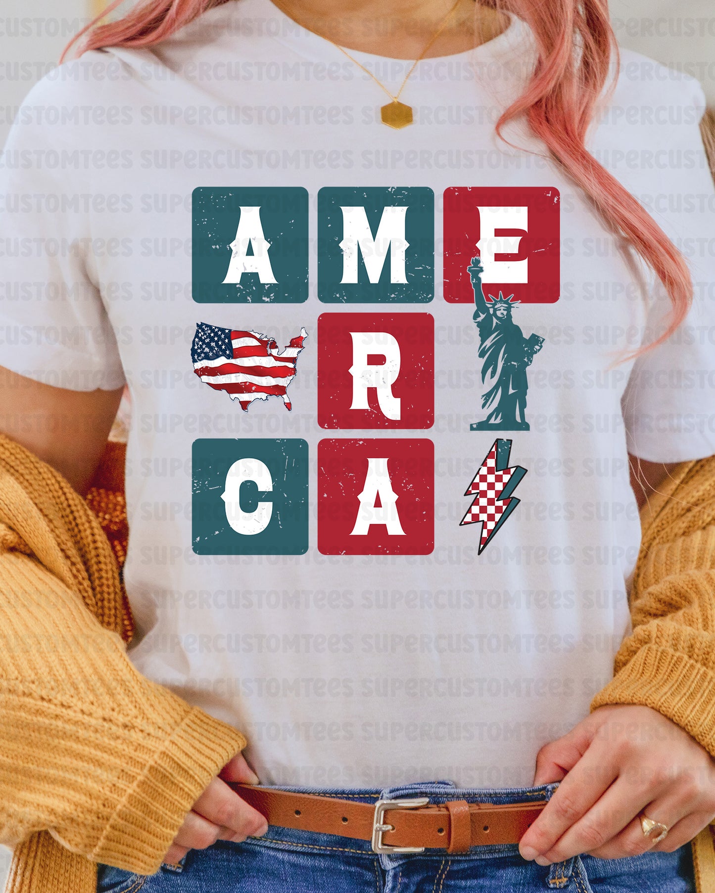 America DTF Transfer Ready to Press