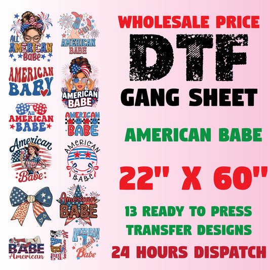 American Babe Gang Sheet