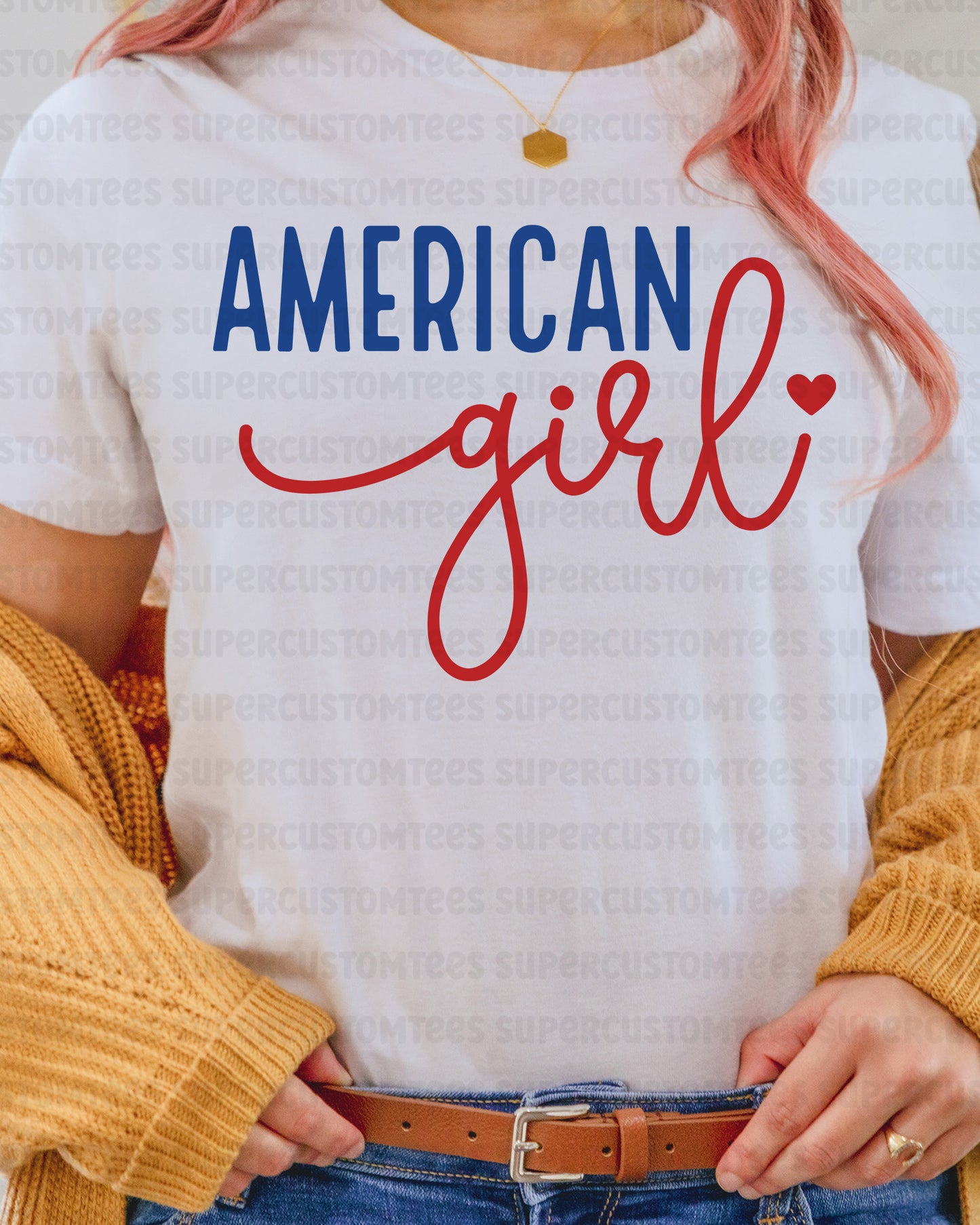 American Girl Heat Transfer for Shirts