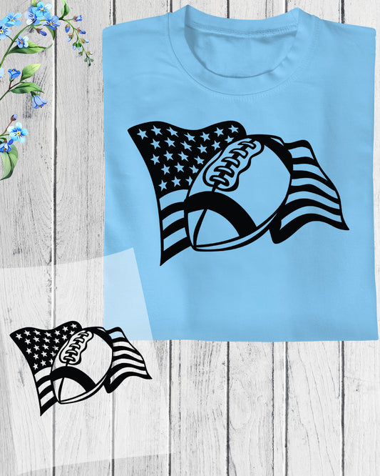 American Football Flag DTF Transfer Film