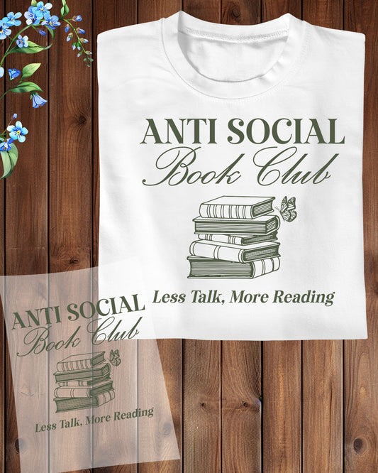 Anti Social Book Club Heat Transfer