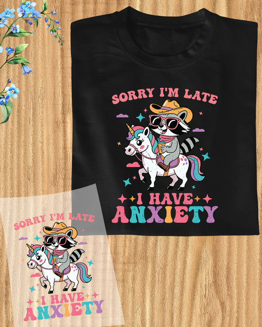 Anxiety T DTF Transfer Ready to Press