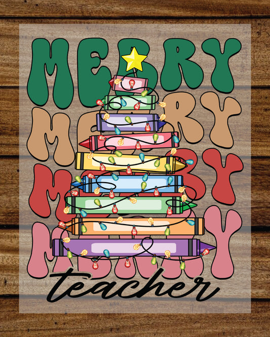 Merry Christmas Teacher DTF Transfer Film