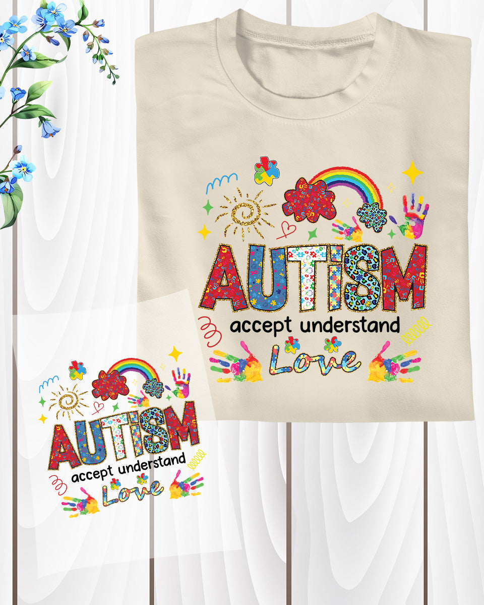 Autism Accept Understand Love Heat Transfer for Shirts
