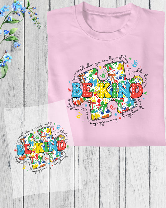 Autism Awareness DTF Transfer Ready to Press