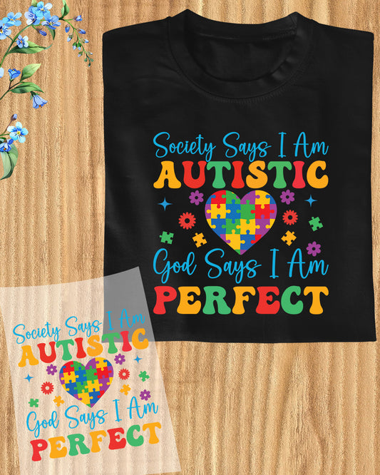 Autism Awareness Ready to Press DTF Transfer