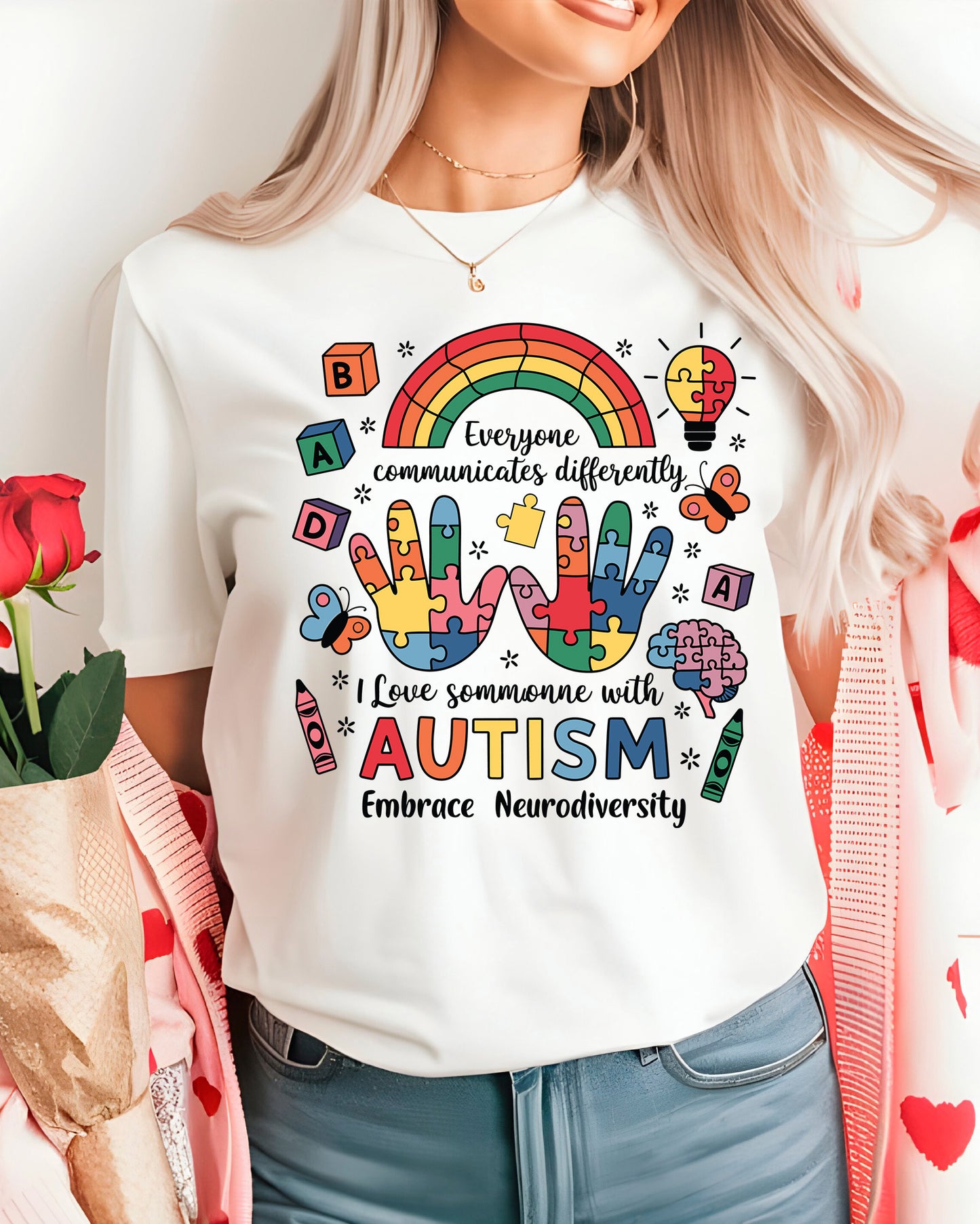Autism Embrace Neurodiversity Heat Transfer for Shirts