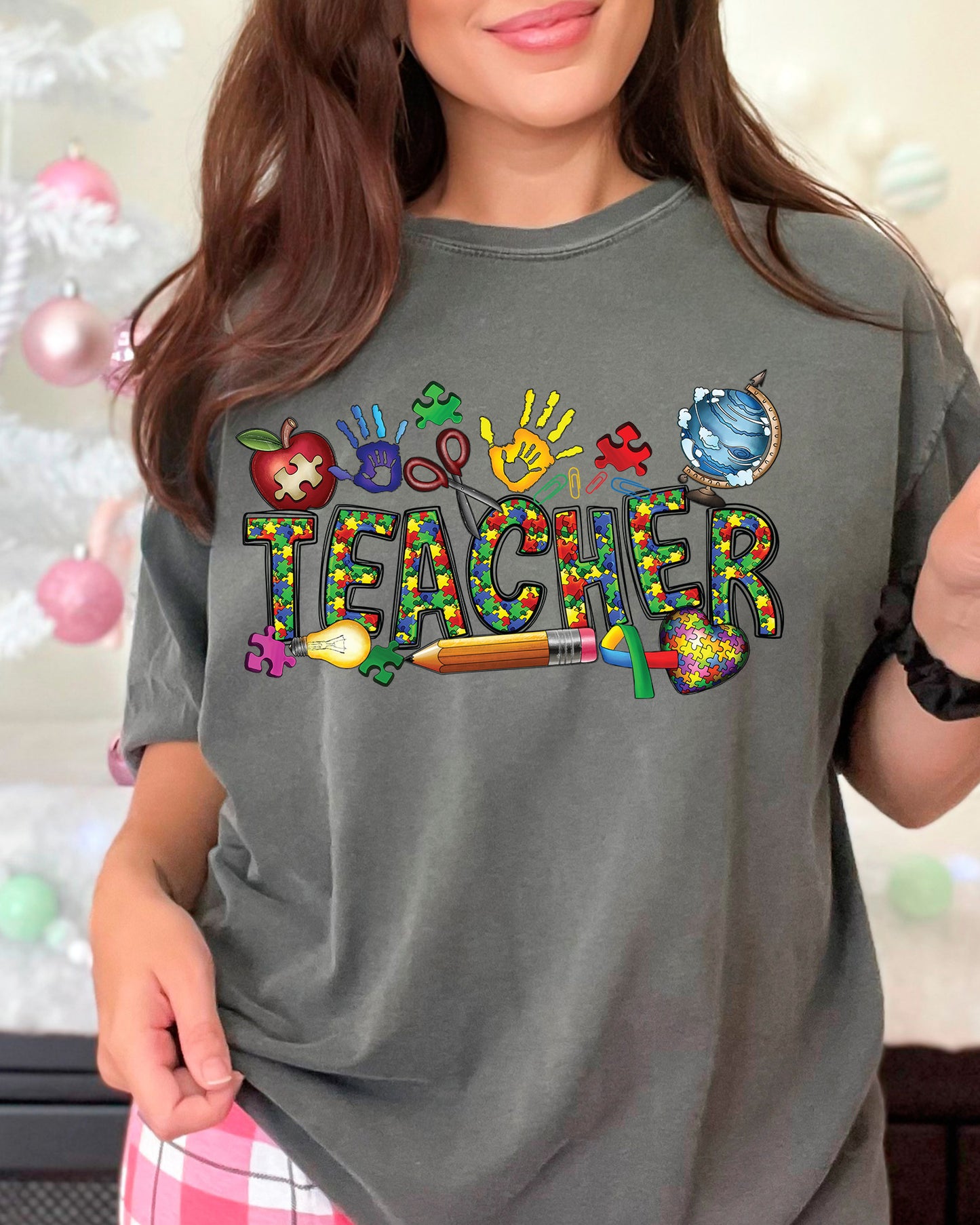 Autism Teacher Heat Transfer for Shirts