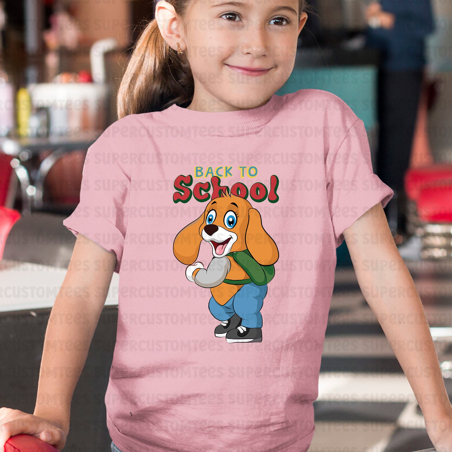 Back to School Cartoon Dog DTF Transfer Ready to Press