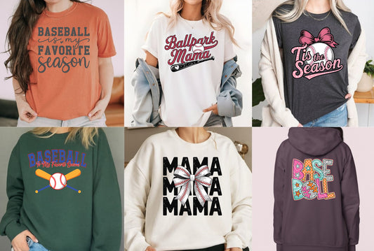 Baseball Dtf Transfers Ready to Press