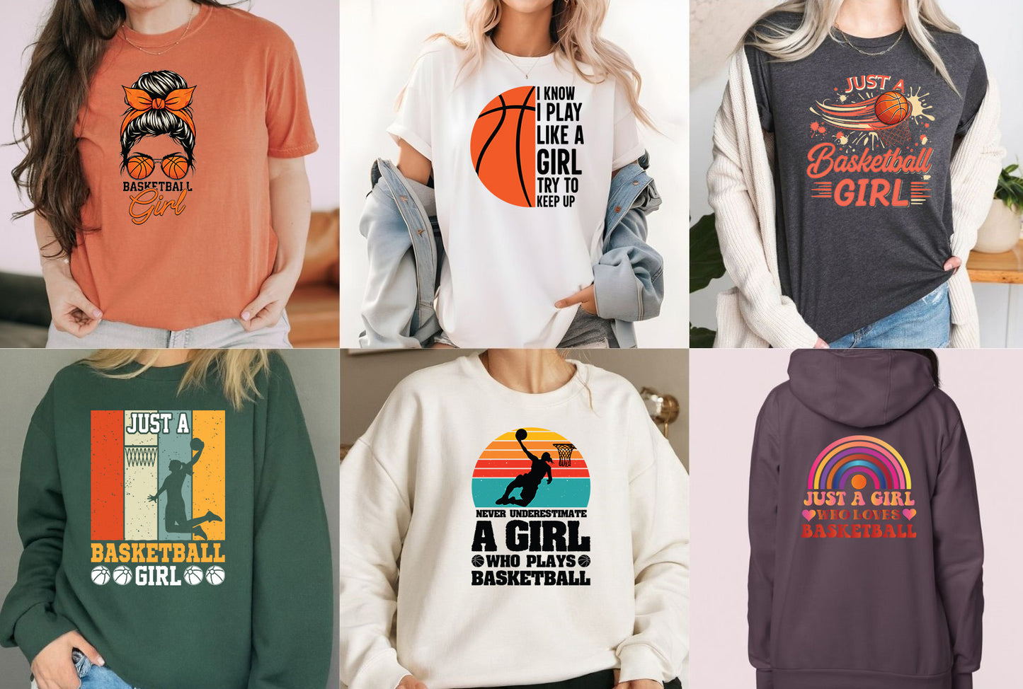 Basketball Girl DTF Transfer Premade Gang sheet