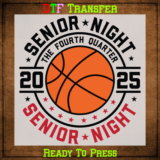 Basketball Senior Night 2025 DTF Transfer