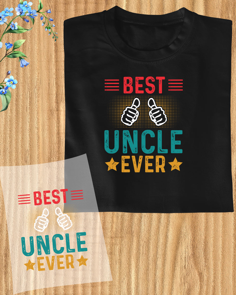 Best Uncle Ever Retro DTF Transfer Film