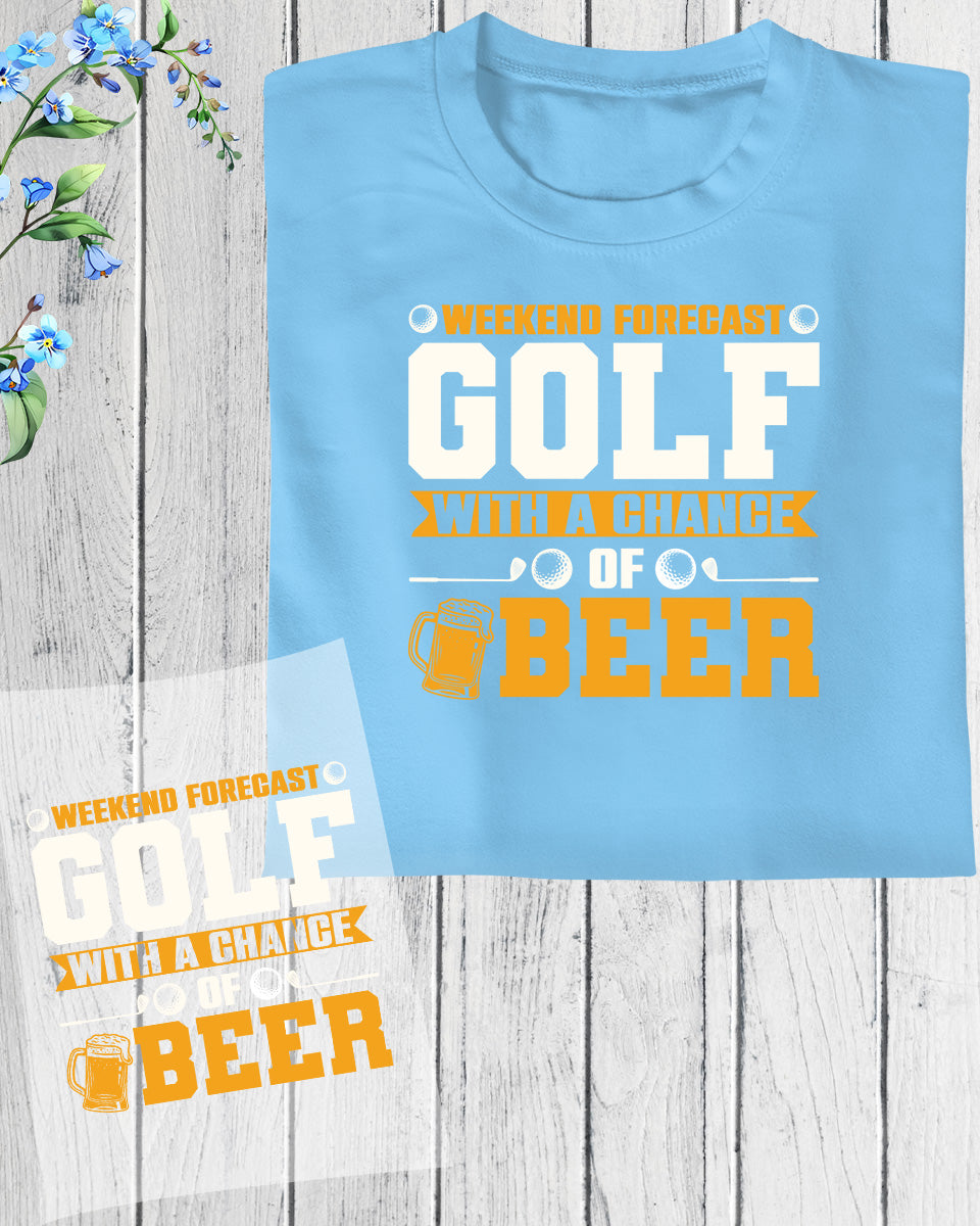 Weekend Golf and Beer DTF Transfer Film