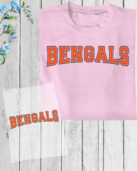 Bengals DTF Transfer Ready to Press