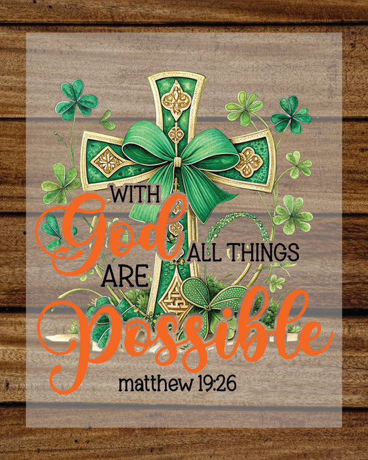 Bible Verse St Patrick’s Day Kids DTF Transfer