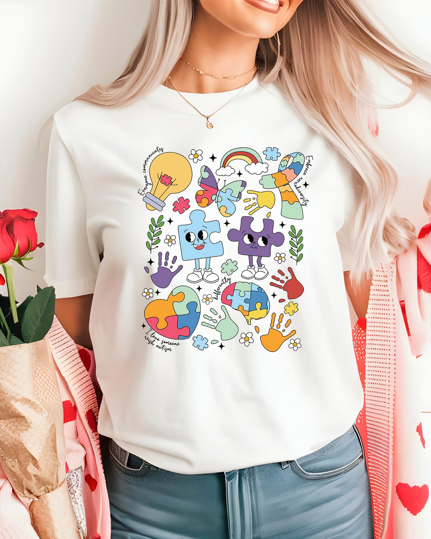 Boho Flower Autism Awareness DTF Transfer