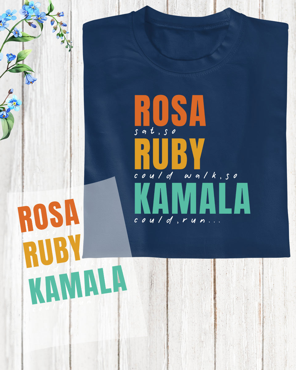 Rosa Ruby Kamala So Harris can Run DTF Transfer Film