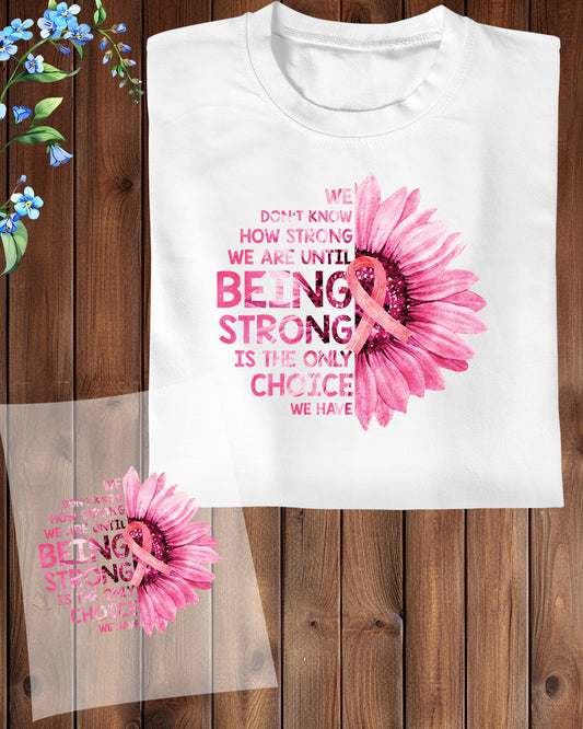 Breast Cancer Sunflower DTF Transfer Film