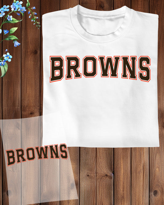 Browns DTF Transfer Ready to Press