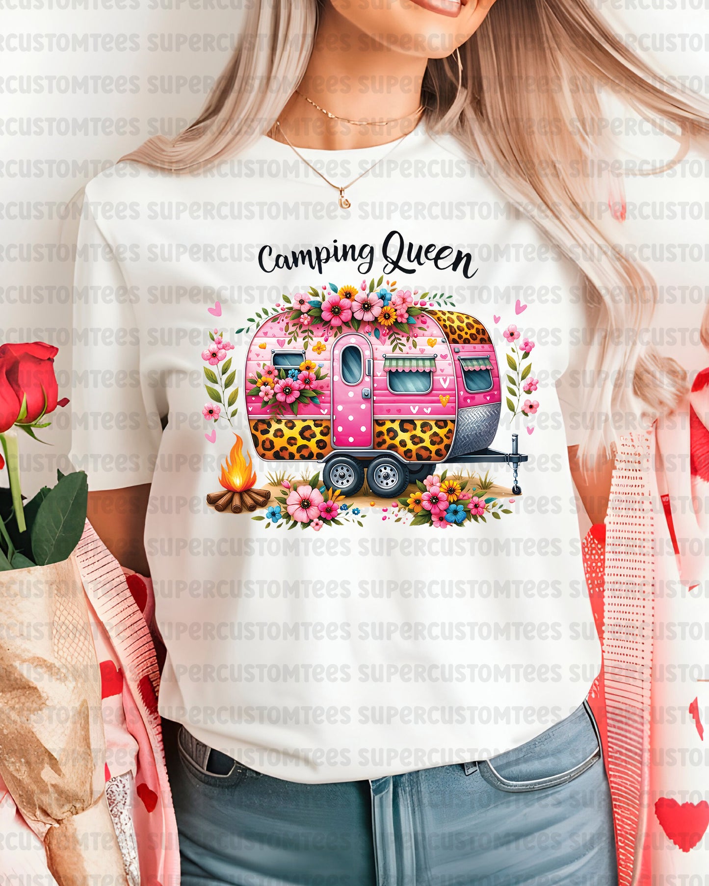 Camping Queen Ready to Press DTF Transfer