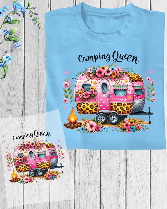 Camping Queen Ready to Press DTF Transfer