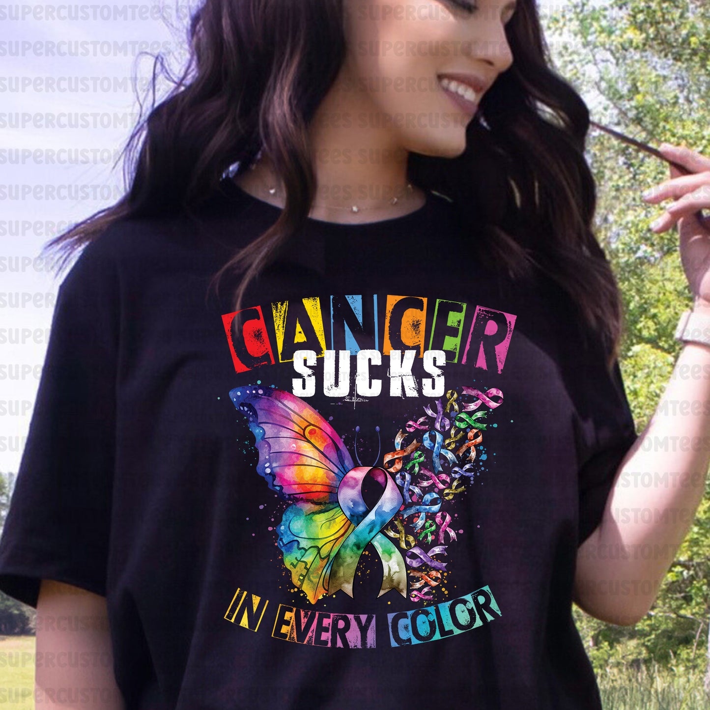 Cancer Sucks In Every Color Breast Cancer Awareness Iron on Transfers